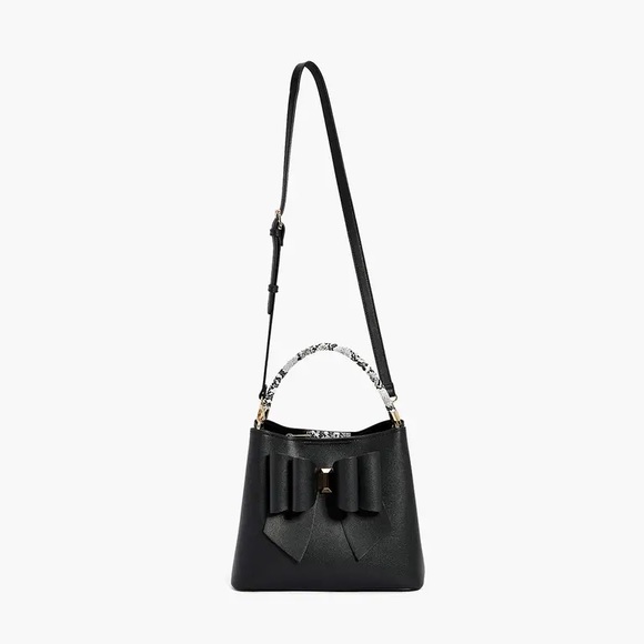 SOLD Rattle Double Bow Satchel Handbag - Picture 3 of 3